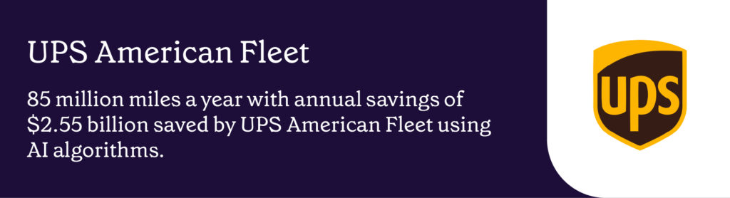 UPS American Fleet_AI Algorithm benefits